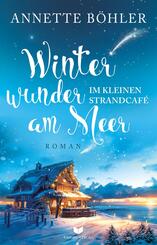Winterwunder im kleinen Strandcaf&eacute; am Meer