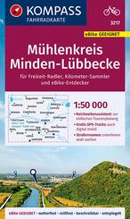 KOMPASS Fahrradkarte 3217 M&uuml;hlenkreis Minden-L&uuml;bbecke 1:50.000