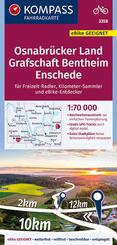 KOMPASS Fahrradkarte 3358 Osnabr&uuml;cker Land, Grafschaft Bentheim, Enschede 1:70.000