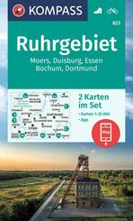 KOMPASS Wanderkarten-Set 823 Ruhrgebiet (2 Karten) 1:35.000