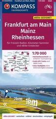 KOMPASS Fahrradkarte 3348 Frankfurt a.M., Mainz, Rheinhessen 1:70.000