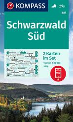 KOMPASS Wanderkarten-Set 887 Schwarzwald S&uuml;d (2 Karten) 1:50.000