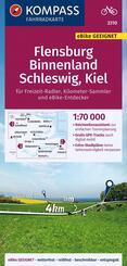 KOMPASS Fahrradkarte 3310 Flensburg Binnenland, Schleswig, Kiel 1:70.000