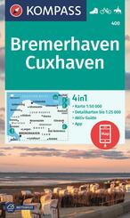 KOMPASS Wanderkarte 400 Bremerhaven-Cuxhaven 1:50.000