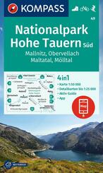 KOMPASS Wanderkarte 49 Nationalpark Hohe Tauern S&uuml;d, Mallnitz, Obervellach, Maltatal, M&ouml;lltal 1:50.000