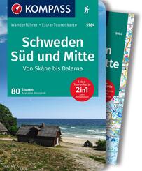 KOMPASS Wanderf&uuml;hrer Schweden S&uuml;d und Mitte, Von Sk&aring;ne bis Dalarna, 80 Touren mit Extra-Tourenkarte