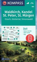 KOMPASS Wanderkarte 884 Waldkirch, Kandel, St.Peter, St. M&auml;rgen 1:25.000