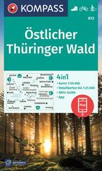 KOMPASS Wanderkarte 813 &Ouml;stlicher Th&uuml;ringer Wald 1:50.000