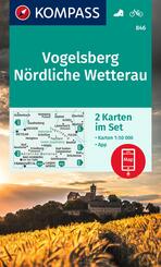 KOMPASS Wanderkarten-Set 846 Vogelsberg, N&ouml;rdliche Wetterau (2 Karten) 1:50.000
