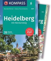 KOMPASS Wanderf&uuml;hrer Heidelberg mit Neckarsteig, 35 Touren mit Extra-Tourenkarte