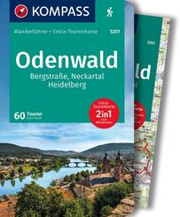 KOMPASS Wanderf&uuml;hrer Odenwald, 60 Touren mit Extra-Tourenkarte