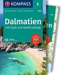 KOMPASS Wanderf&uuml;hrer Dalmatien mit Inseln, Velebit-Gebirge und Plitvicer Seen, 55 Touren mit Extra-Tourenkarte