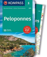 KOMPASS Wanderf&uuml;hrer Peloponnes, 55 Touren mit Extra-Tourenkarte
