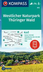 KOMPASS Wanderkarte 812 Westlicher Naturpark Th&uuml;ringer Wald 1:50.000