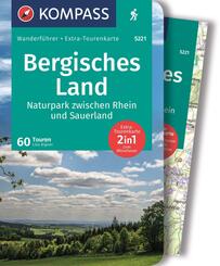 KOMPASS Wanderf&uuml;hrer Bergisches Land, Naturpark zwischen Rhein und Sauerland, 60 Touren mit Extra-Tourenkarte