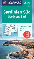 KOMPASS Wanderkarten-Set 2499 Sardinien S&uuml;d / Sardegna Sud (4 Karten) 1:50.000