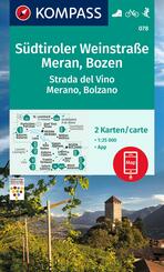 KOMPASS Wanderkarten-Set 078 S&uuml;dtiroler Weinstra&szlig;e, Meran, Bozen / Strada del Vino, Merano, Bolzano (2 Karten) 1:25.000