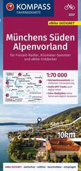 KOMPASS Fahrradkarte 3337 M&uuml;nchens S&uuml;den, Alpenvorland 1:70.000