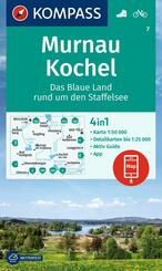 KOMPASS Wanderkarte 7 Murnau, Kochel - Das blaue Land rund um den Staffelsee 1:50.000