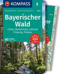 KOMPASS Wanderf&uuml;hrer Bayerischer Wald, Cham, Bodenmais, Zwiesel, Freyung, Passau, 60 Touren mit Extra-Tourenkarte