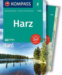 KOMPASS Wanderf&uuml;hrer Harz, 60 Touren mit Extra-Tourenkarte