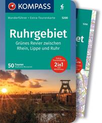 KOMPASS Wanderf&uuml;hrer Ruhrgebiet, 50 Touren mit Extra-Tourenkarte