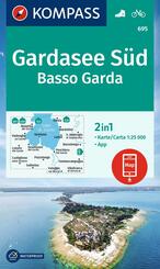 KOMPASS Wanderkarte 695 Gardasee S&uuml;d, Basso Garda 1:25.000