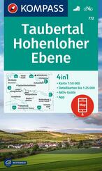 KOMPASS Wanderkarte 772 Taubertal, Hohenloher Ebene 1:50.000