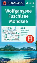 KOMPASS Wanderkarte 018 Wolfgangsee, Fuschlsee, Mondsee 1:25.000