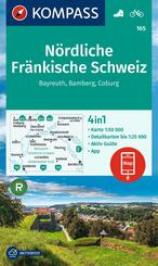 KOMPASS Wanderkarte 165 N&ouml;rdliche Fr&auml;nkische Schweiz, Bayreuth, Bamberg, Coburg 1:50.000