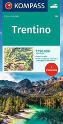 KOMPASS Autokarte Trentino 1:150.000