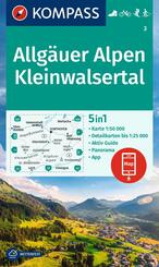 KOMPASS Wanderkarte 3 Allg&auml;uer Alpen, Kleinwalsertal 1:50.000