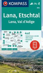 KOMPASS Wanderkarte 054 Lana, Etschtal / Lana, Val d�Adige 1:25.000