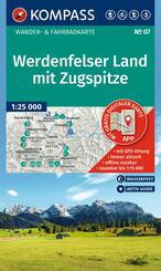 KOMPASS Wanderkarte 07 Werdenfelser Land mit Zugspitze 1:25.000