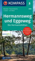 KOMPASS Wander-Tourenkarte Hermannsweg und Eggeweg, Die Hermannsh&ouml;hen 1:50.000