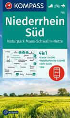 KOMPASS Wanderkarte 755 Niederrhein S&uuml;d, Naturpark Maas-Schwalm-Nette 1:50.000
