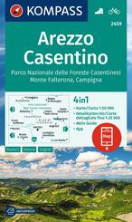 KOMPASS Wanderkarte 2459 Arezzo, Casentino, Parco Nazionale delle Foreste Casentinesi, Monte Falterona, Campigna 1:50.000