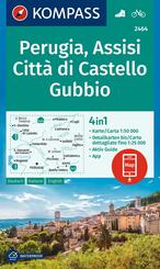 KOMPASS Wanderkarte 2464 Perugia, Assisi, Citt&agrave; di Castello, Gubbio 1:50.000