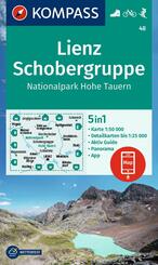 KOMPASS Wanderkarte 48 Lienz, Schobergruppe, Nationalpark Hohe Tauern 1:50.000