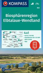 KOMPASS Wanderkarte 862 Biosph&auml;renregion Elbtalaue-Wendland 1:50.000