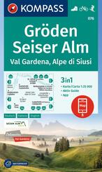 KOMPASS Wanderkarte 076 Gr&ouml;den, Seiser Alm / Val Gardena, Alpe di Siusi 1:25.000