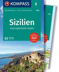 KOMPASS Wanderf&uuml;hrer Sizilien und Liparische Inseln, 60 Touren mit Extra-Tourenkarte