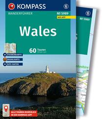 KOMPASS Wanderf&uuml;hrer Wales, 60 Touren mit Extra-Tourenkarte