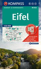 KOMPASS Wanderkarten-Set 833 Eifel (4 Karten) 1:50.000