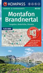 KOMPASS Wanderkarte 032 Montafon, Brandnertal, Gargellen, Bielerh&ouml;he, Silvretta 1:25.000