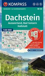 KOMPASS Wanderkarte 20 Dachstein, Ausseerland, Bad Goisern, Hallstatt 1:50.000