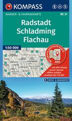 KOMPASS Wanderkarte 31 Radstadt, Schladming, Flachau 1:50.000