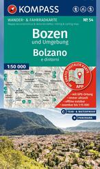 KOMPASS Wanderkarte 54 Bozen und Umgebung / Bolzano e dintorni 1:50.000