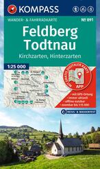 KOMPASS Wanderkarte 891 Feldberg, Todtnau, Kirchzarten, Hinterzarten 1:25.000