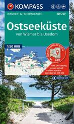 KOMPASS Wanderkarten-Set 739 Ostseek&uuml;ste, von Wismar bis Usedom (3 Karten) 1:50.000